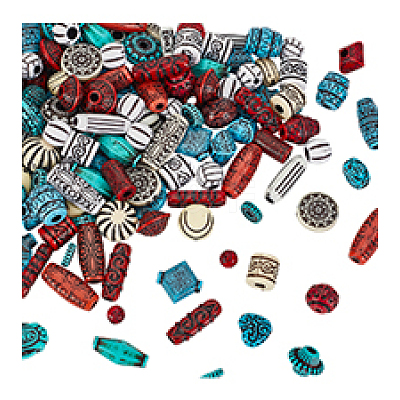 170Pcs Opaque Acrylic Beads MACR-PH0001-83-1