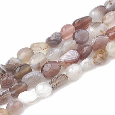 Natural Botswana Agate Beads Strands G-S331-8x10-010-1