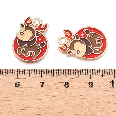 Christmas Theme Alloy Enamel Pendants ENAM-T020-10N-1