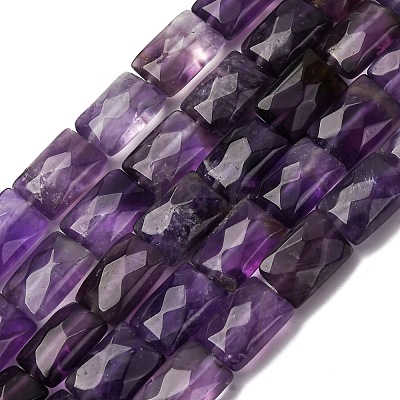 Natural Amethyst Beads Strands G-G286-D01-8x12mm-1
