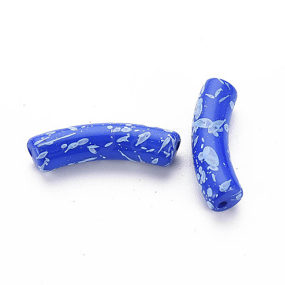 Opaque Spray Painted Acrylic Beads X1-MACR-S372-002F-B02-1