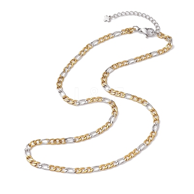 304 Stainless Steel Figaro Chains Necklaces for Men NJEW-JN05038-1