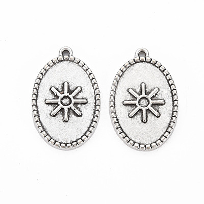 Tibetan Style Alloy Pendant Enamel Settings TIBEP-N010-020AS-RS-1
