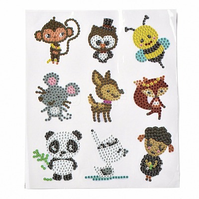 DIY Animal Theme Diamond Painting Stickers Kits For Kids DIY-O016-15-1