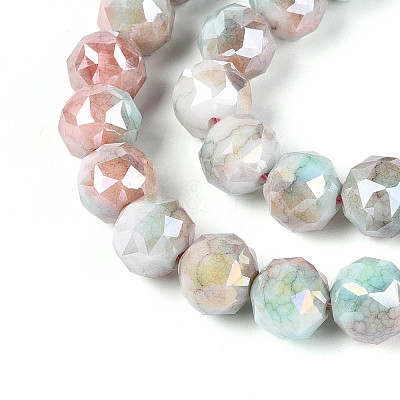 Anti-Tarnish Electroplate Glass Beads Strands GLAA-N010-10mm-15-1