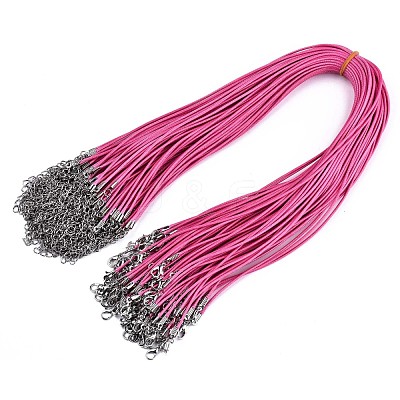 Waxed Cotton Cord Necklace Making MAK-S034-010-1