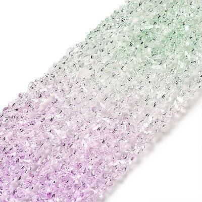Transparent Glass Bead Strands GLAA-H023-02E-1