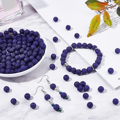 Natural Lava Rock Beads Strands G-NB0001-17-1