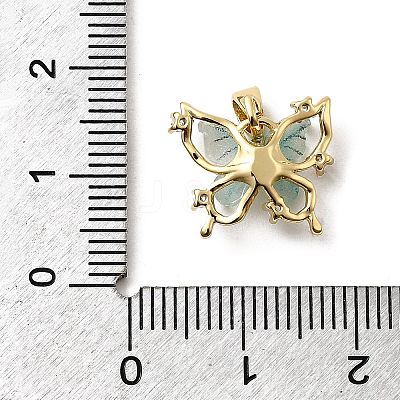 Brass Micro Pave Cubic Zirconia Charms KK-H089-29G-1