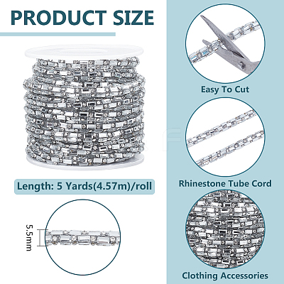 5 Yards PVC & Glass Rope Soft Tube Rope String for Clothing Shoes Accessories FIND-BC0013-25A-1