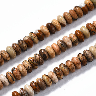 Natural Picture Jasper Beads Strands G-S366-094-1