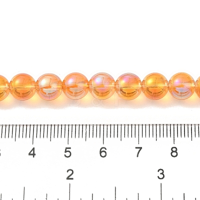 Transparent Electroplate Glass Beads Strands GLAA-T032-T8mm-C01-1