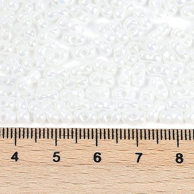 Opaque Colours Luster Glass Seed Beads SEED-K010-04D-1