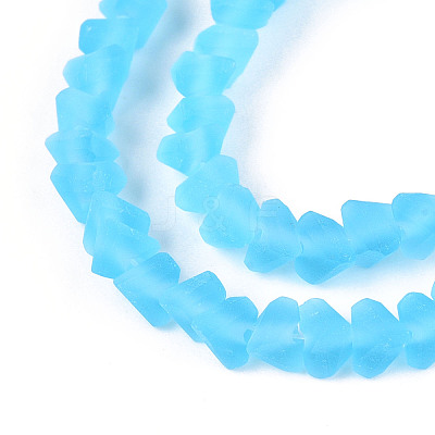 Frosted Transparent Glass Beads X1-GLAA-N016-4mm-06-1