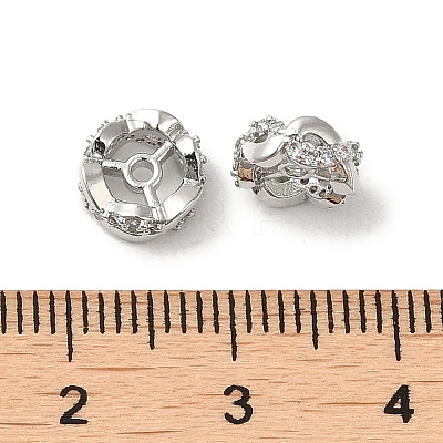Rack Plating Brass Cubic Zirconia Beads KK-K349-04P-1