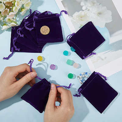 Velvet Jewelry Drawstring Gift Bags ABAG-BBC0001-10B-04-1