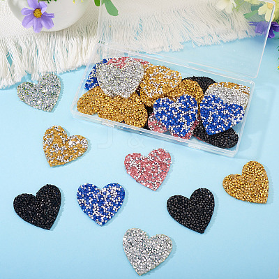 Polyester Hotfix Rhinestone Iron on Patches Applique Patch FIND-TA0002-53C-1