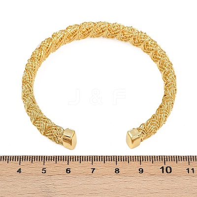Brass Cuff Bangles for Women BJEW-C112-06G-1