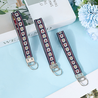 Iron with Polyester Inwrought Keychain KEYC-WH20054-011B-1