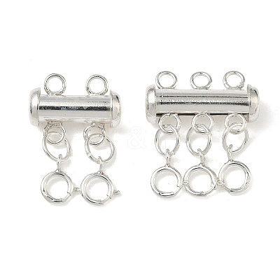 925 Sterling Silver Slide Lock Clasps HJEW-PH02087-1