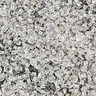 8/0 Transparent Glass Round Seed Beads X-SEED-J010-F8-21-1