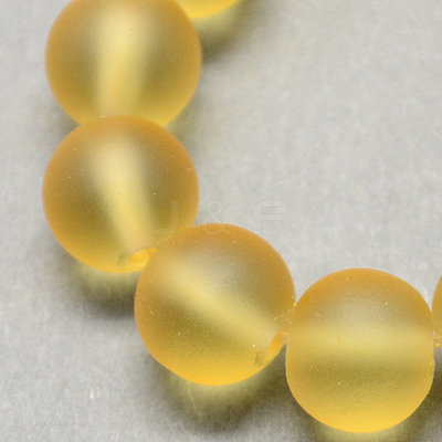 Baking Paint Transparent Glass Bead Strands X-GLAA-S031-8mm-11-1