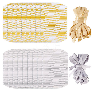 30 Sets 2 Colors Hot Stamping Pillow Cardboard Paper Printed Candy Boxes CON-TA0001-29-1