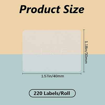 200Pcs Rectangle Paper Thermal Printable Label Stickers AJEW-WH20020-075-1