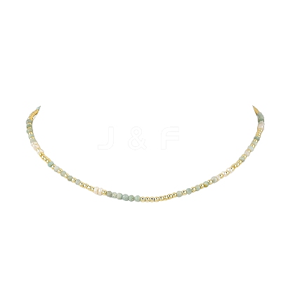 Natural Mixed Gemstone Faceted Round & Round Electroplate Synthetic Non-magnetic Hematite & Natural Pearl Beaded Necklaces NJEW-JN06549-1