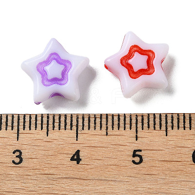 Opaque Acrylic Beads X-SACR-P031-19A-1