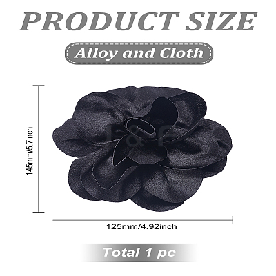 1Pc Duckbill Clip Cloth Alloy Brooches JEWB-LP0001-10C-1