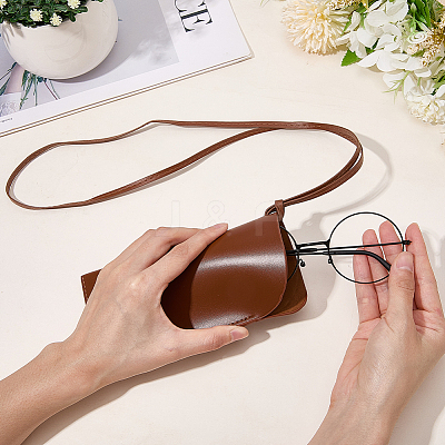 Rectangle PU Leather Eyelasses Case AJEW-WH20130-58A-1
