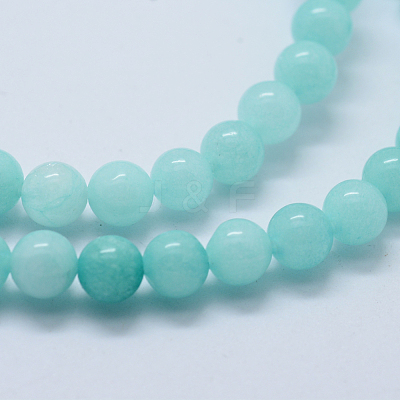 Natural & Dyed White Jade Bead Strands G-P370-02-12mm-1