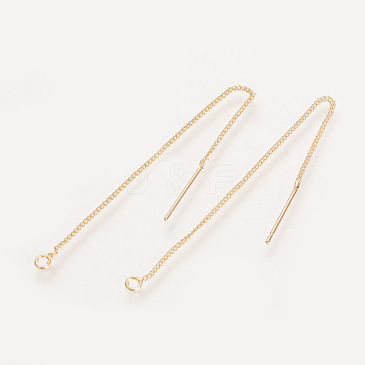 Brass Stud Earring Findings X-KK-S336-39G-1