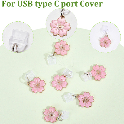 6Pcs Resin Mobile Dustproof Plugs FIND-CN0002-01-1