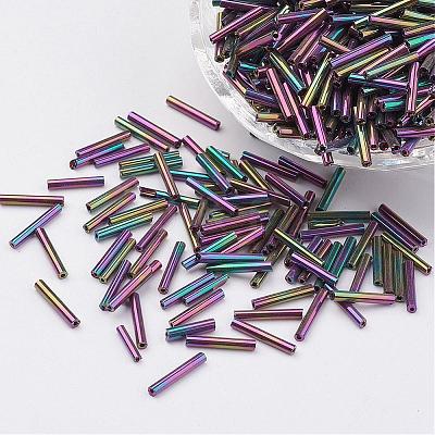 Glass Bugle Beads SEED-E001-9mm-83#-1