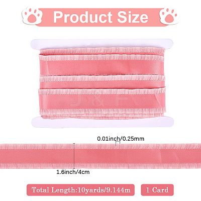 10 Yards Polyester Ruffled Lace Ribbon DIY-CY0001-23D-1