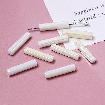 Electroplate Glass Beads GLAA-D024-01H-1