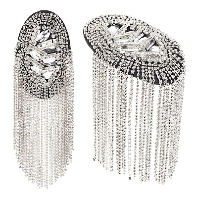 Fashionable Alloy Tassel Epaulettes AJEW-WH0278-05P-1