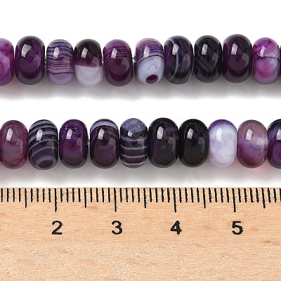 Natural Banded Agate Beads Strands G-F790-I01-01O-1
