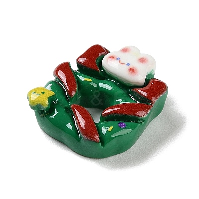 Christmas Theme Opaque Resin Cabochons LS-RESI-F053-B02-1