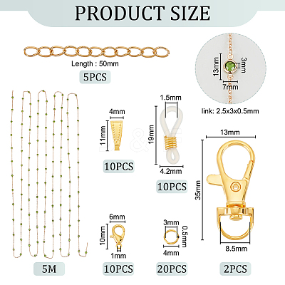 DIY Chain Bracelet Necklace Eyeglass Chains Making Kit DIY-OC0011-20-1