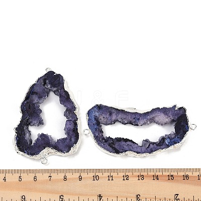 Dyed Natural Druzy Agate links G-R012-05S-02-1