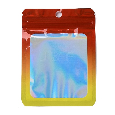 Rectangle Glitter Holographic PVC Resealable Packaging Bags ABAG-P011-01E-02-1