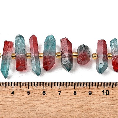 Electroplated Natural Quartz Crystal Beads Strands G-F800-D16-1