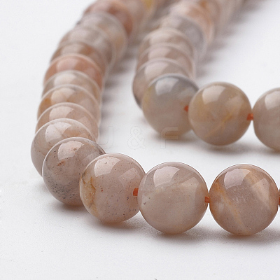Natural Sunstone Beads Strands G-S150-51-8mm-1