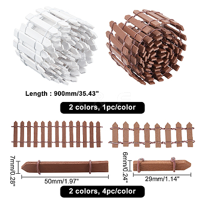 Miniature Fairy Garden Fence AJEW-CA0001-50-1