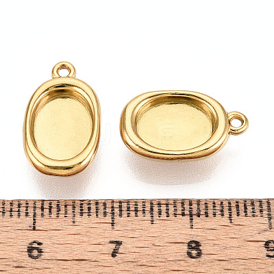 304 Stainless Steel Pendant Cabochon Settings STAS-N114-46B-G-1