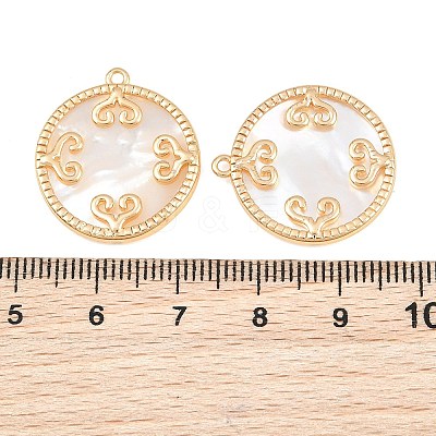 Brass & Natural Shell Pendants SH-CBA7BFE-02A-G-1