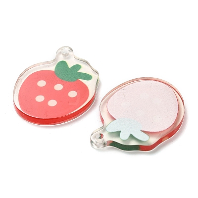 Opaque Printed Acrylic Pendants OACR-I020-06E-1